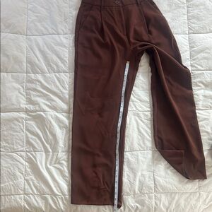 OAK + FORT Brown Dress Pants with Straight Leg Design